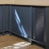 کابینت آشپزخانه آرک لند، کابینت آبی با درب کرکره‌ای