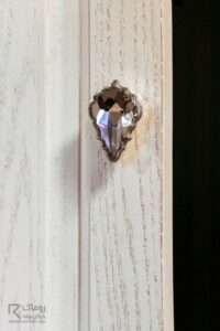 دستگیره کمد کرم طلایی