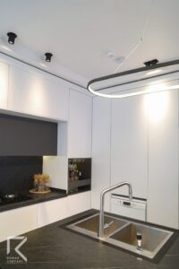 کابینت آشپزخانه مدرن سفید مشکی