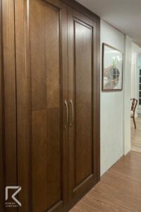 کمد دیواری کلاسیک فندقی