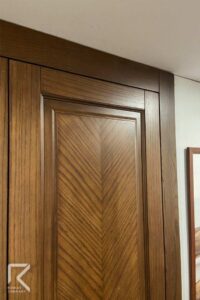 کمد دیواری تک قاب کلاسیک روکش جناقی