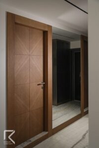 درب مدرن روکش جناقی چوبی