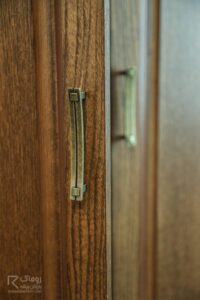 درب کمد چوبی تک قاب فندقی رنگ