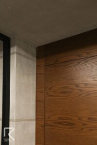 درب ساده و شیک مدرن روکش بلوط فریم لس