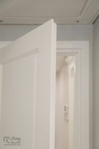 قاب درب چوبی اداری سفید رنگ