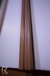 دستگیره چوب راش کمد مدرن سفید تاپ مات