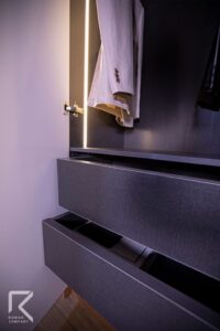 کشوی کمد مدرن کتان دودی رنگ