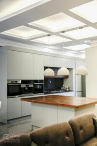 کابینت ام دی اف ساده با رنگ سفید مات