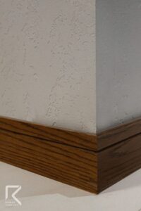 قرنیز روکش بلوط با طراحی ساده و مدرن