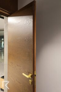 دستگیره درب مدرن فریم لس روکش بلوط