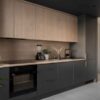 کابینت آشپزخانه رولند، کابینت بالا چوبی با نور زیر کابینت