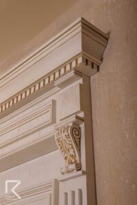 تاج درب ضد سرقت روکش بلوط