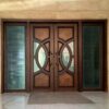 درب لابی صیدون، نمای روبه‌رو درب شیشه‌خور در لابی سنگی