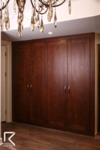 کمد دیواری شیک و مدرن طرح چوب