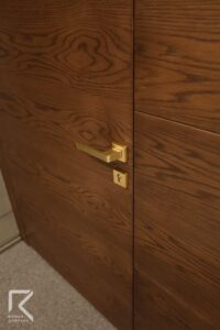 درب چهارچوب مخفی مدرن روکش بلوط و شیک