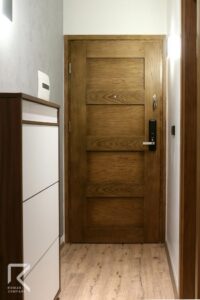 درب ورودی لوکس با روکش چوب بلوط