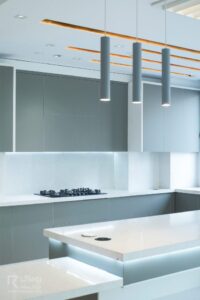 کابینت هایگلس خاکستری بدون دستگیره ساده