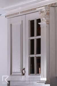 کابینت حدید رنگ سفید پتینه