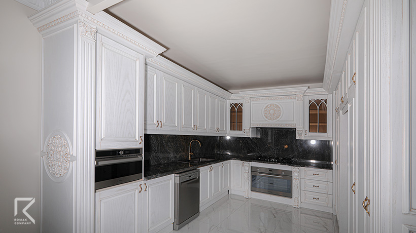 کابینت چوبی کلاسیک پتینه لوکس