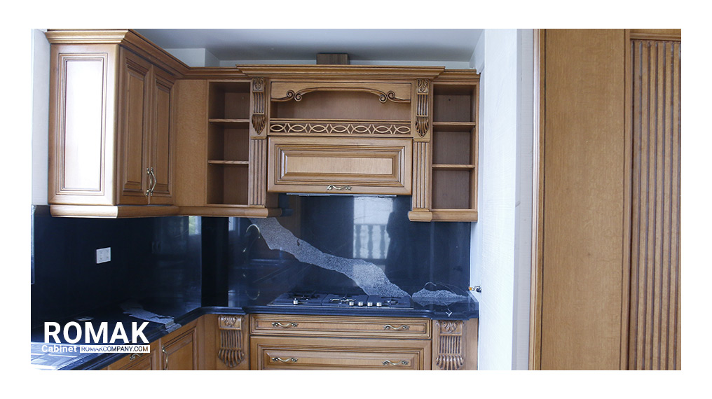کابینت ام دی اف با روکش چوب راش