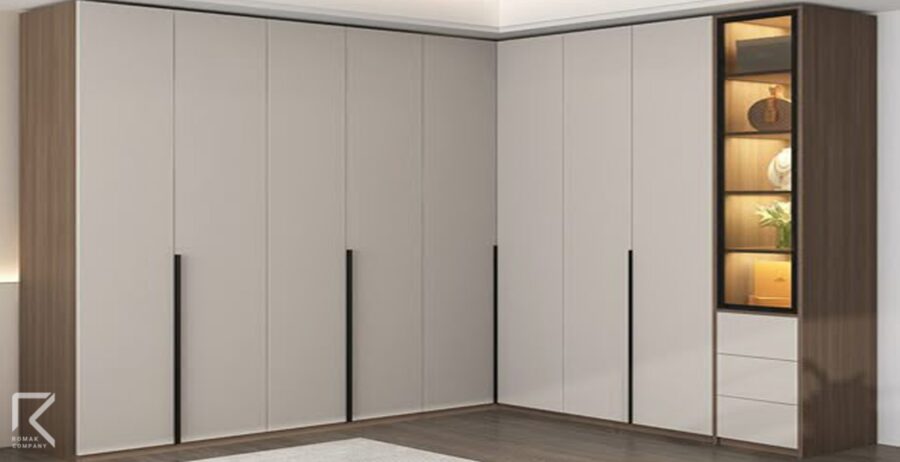 کمد دیواری کنجی بزرگ اتاق خواب
