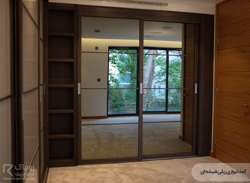 کمد دیواری درب شیشه ای