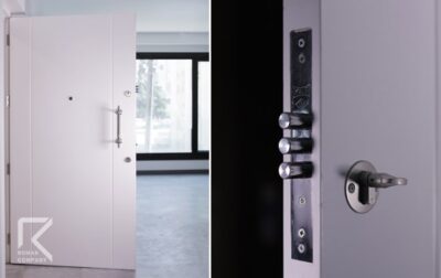 درب ضد سرقت سفید با رنگ پلی اورتان