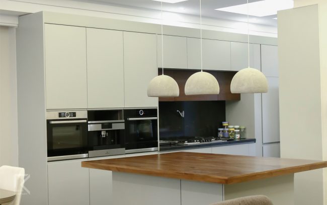 کابینت مدرن و فلت سفید