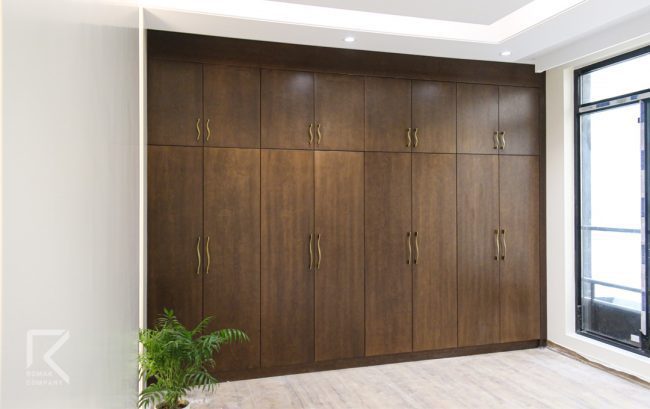 کمد دیواری اتاق خواب رنگ چوب