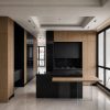 کابینت آشپزخانه مدرن مشکی و چوب اوک لند، تصویر هجدهم
