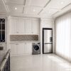 کابینت آشپزخانه واندرلند، دیوار کابینت با یخچال و ماشین لباسشویی